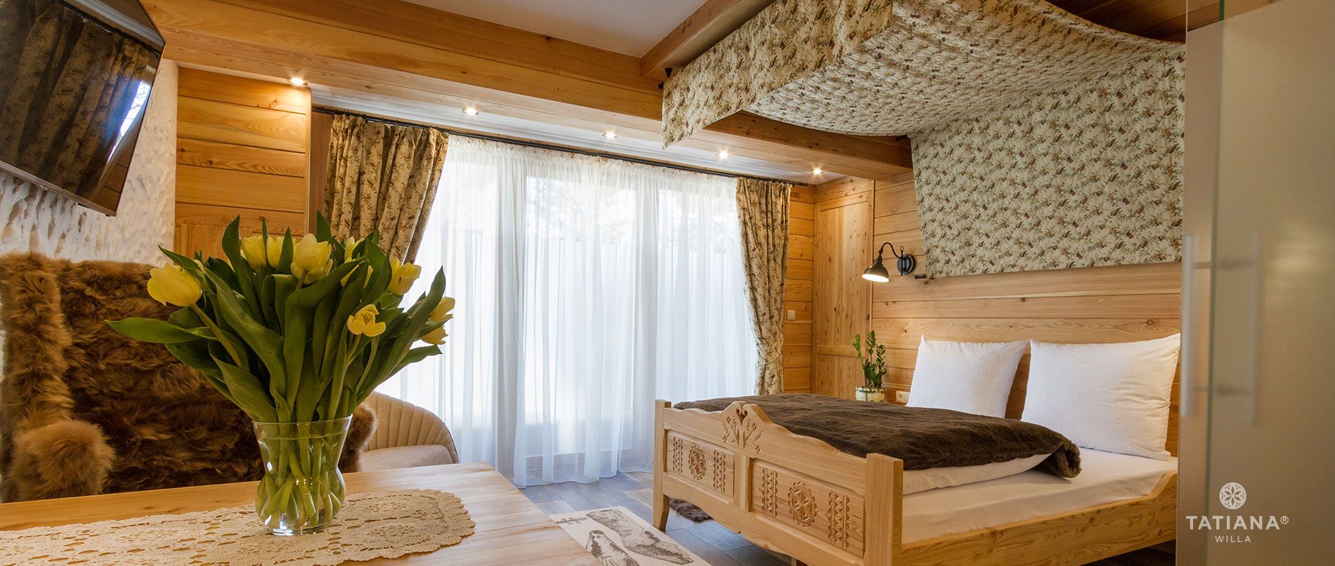 Apartament Modrzewiowy- sypialnia